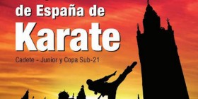 A detail of the poster for the Spanish Karate Championships - cadets, junior and under21-