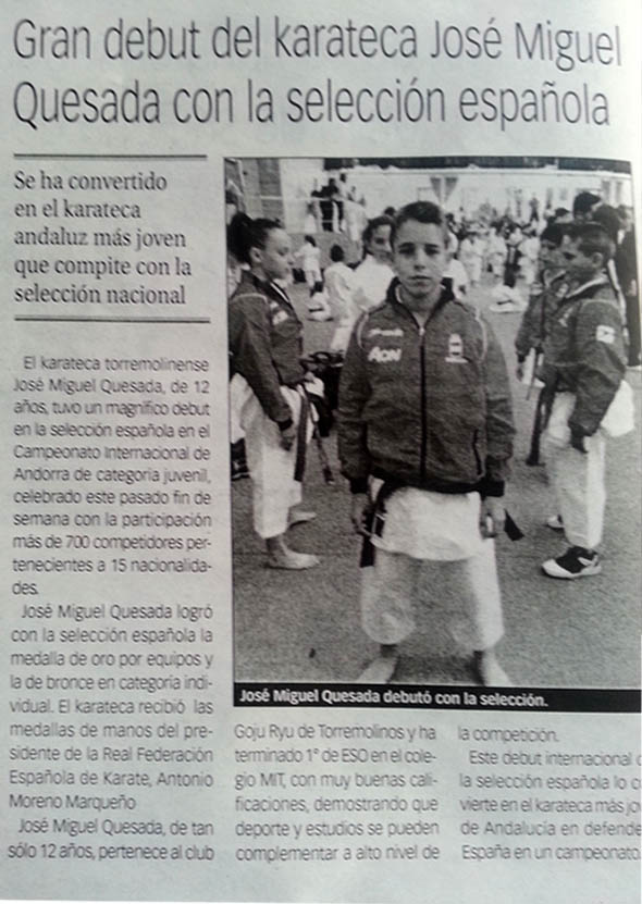El triunfo de José Miguel Quesada aparece reseñado en los periódicos